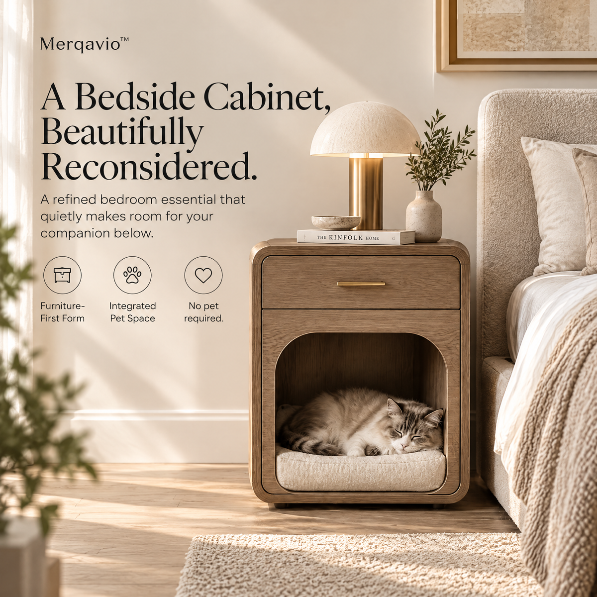 Merqavio™ Pet Bedside Companion Cabinet