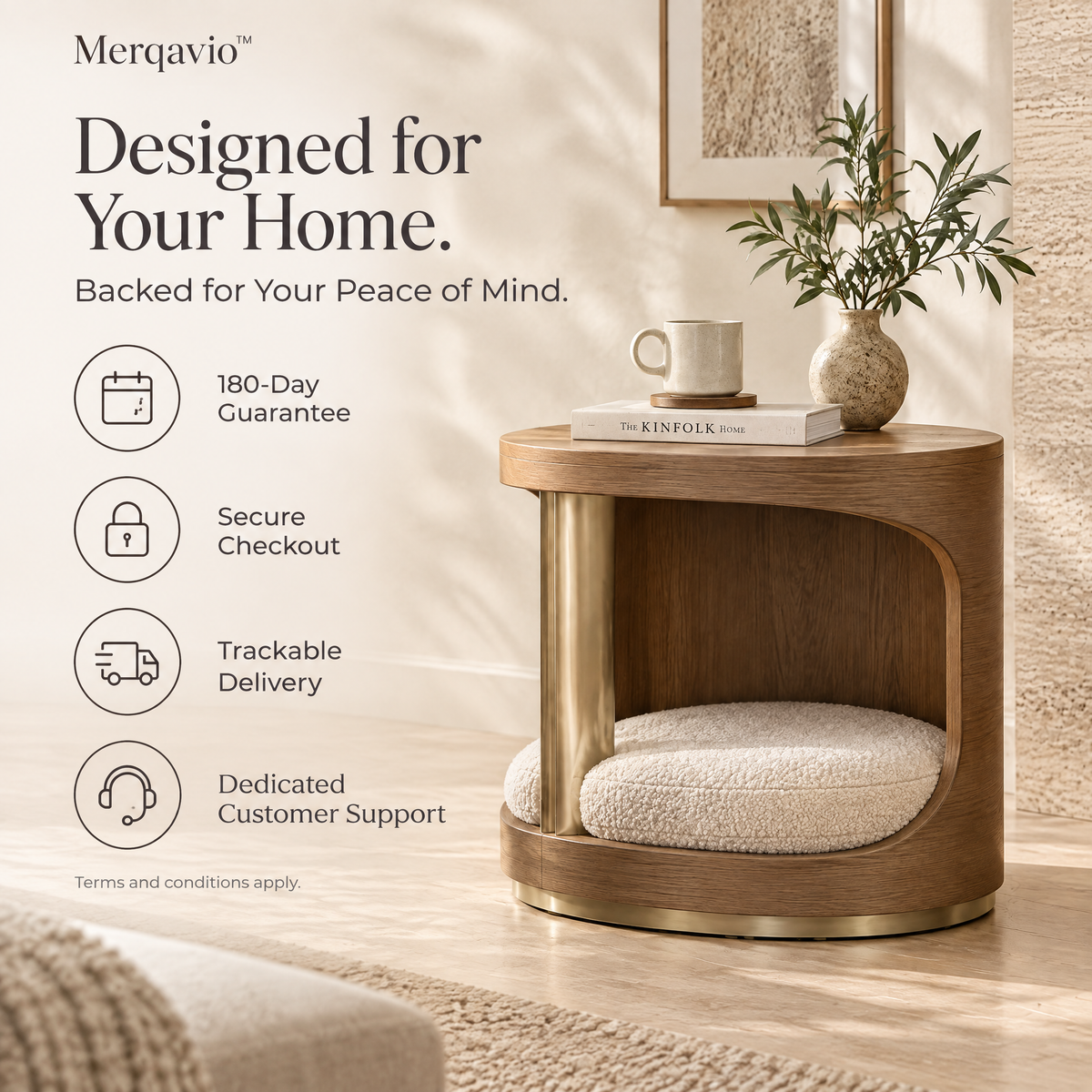 Merqavio™ Pet Human Shared Side Table