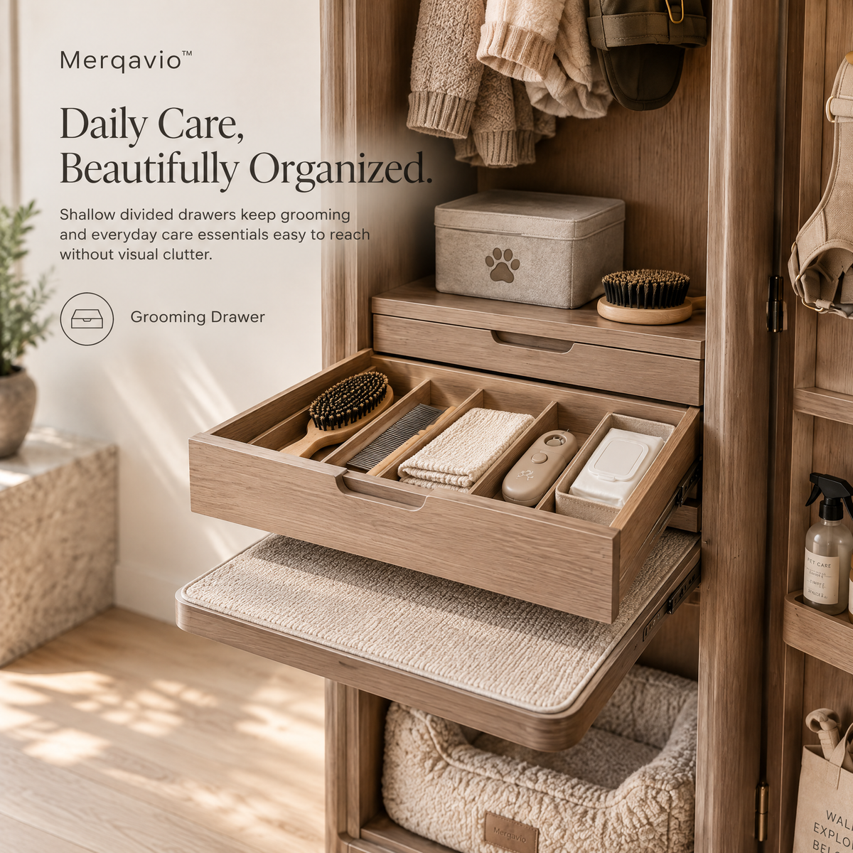 Merqavio™ Pet Wardrobe Dressing Station