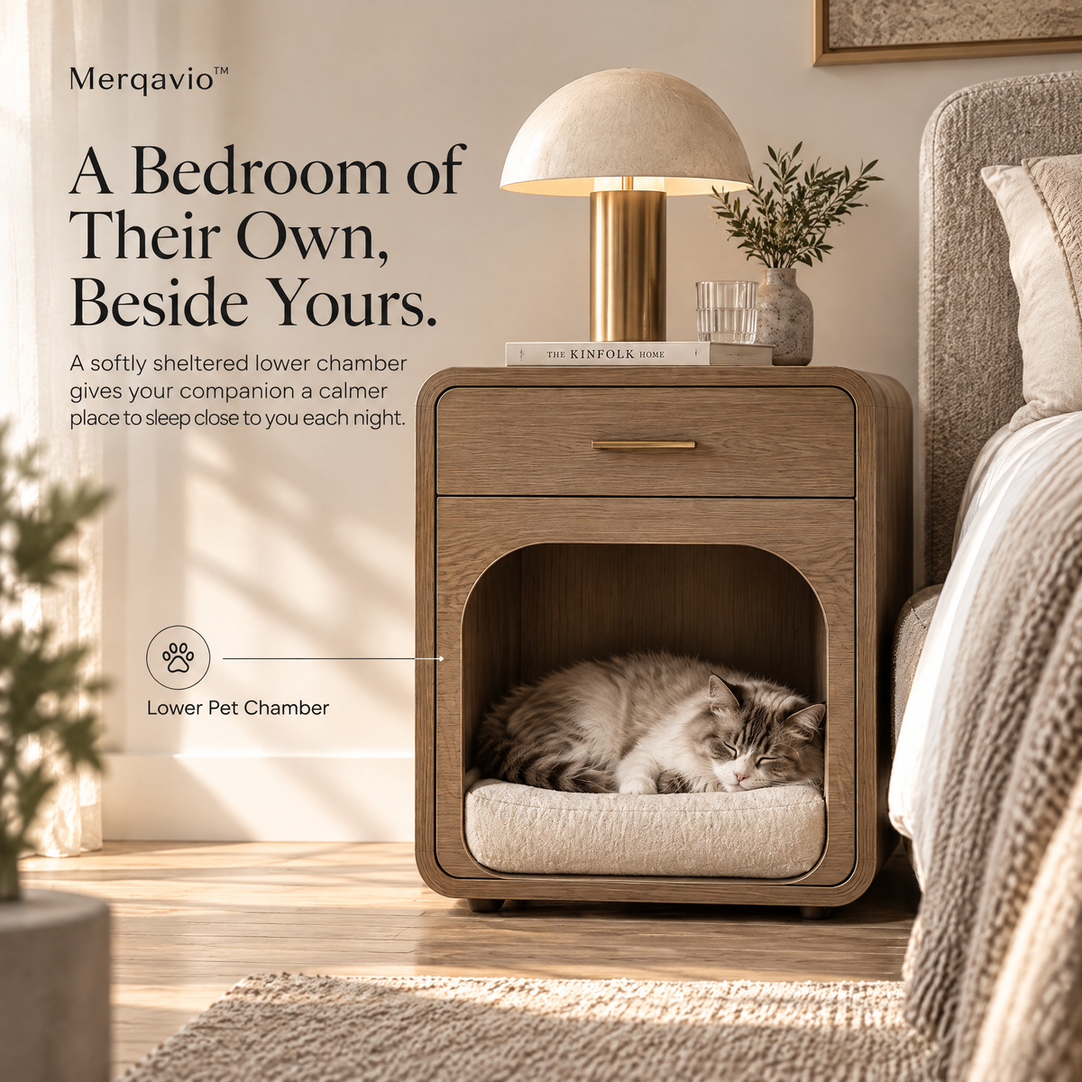 Merqavio™ Pet Bedside Companion Cabinet