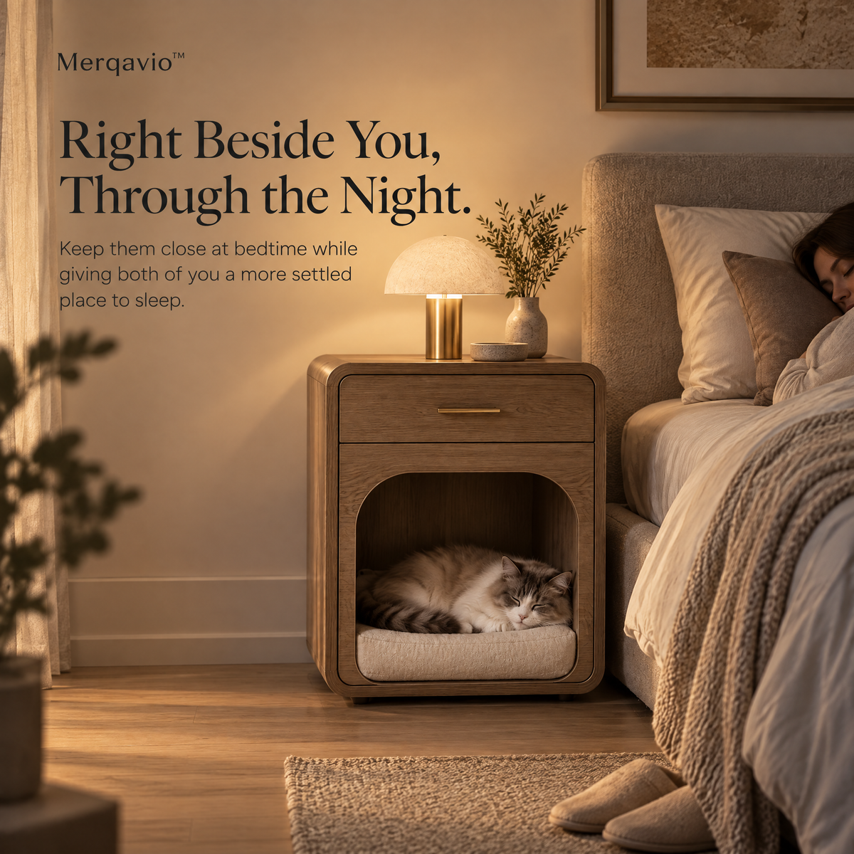 Merqavio™ Pet Bedside Companion Cabinet