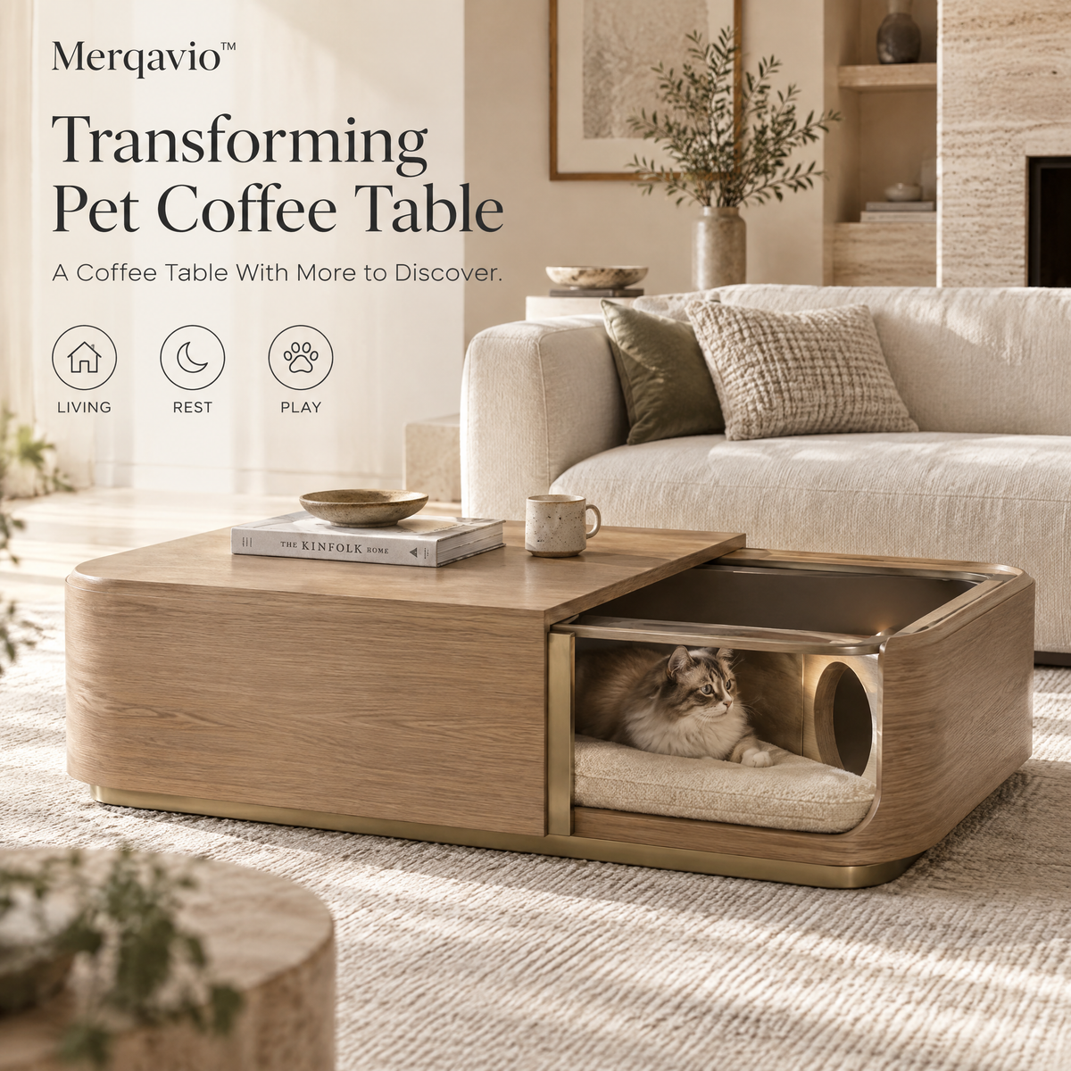 Merqavio™ Transforming Pet Coffee Table