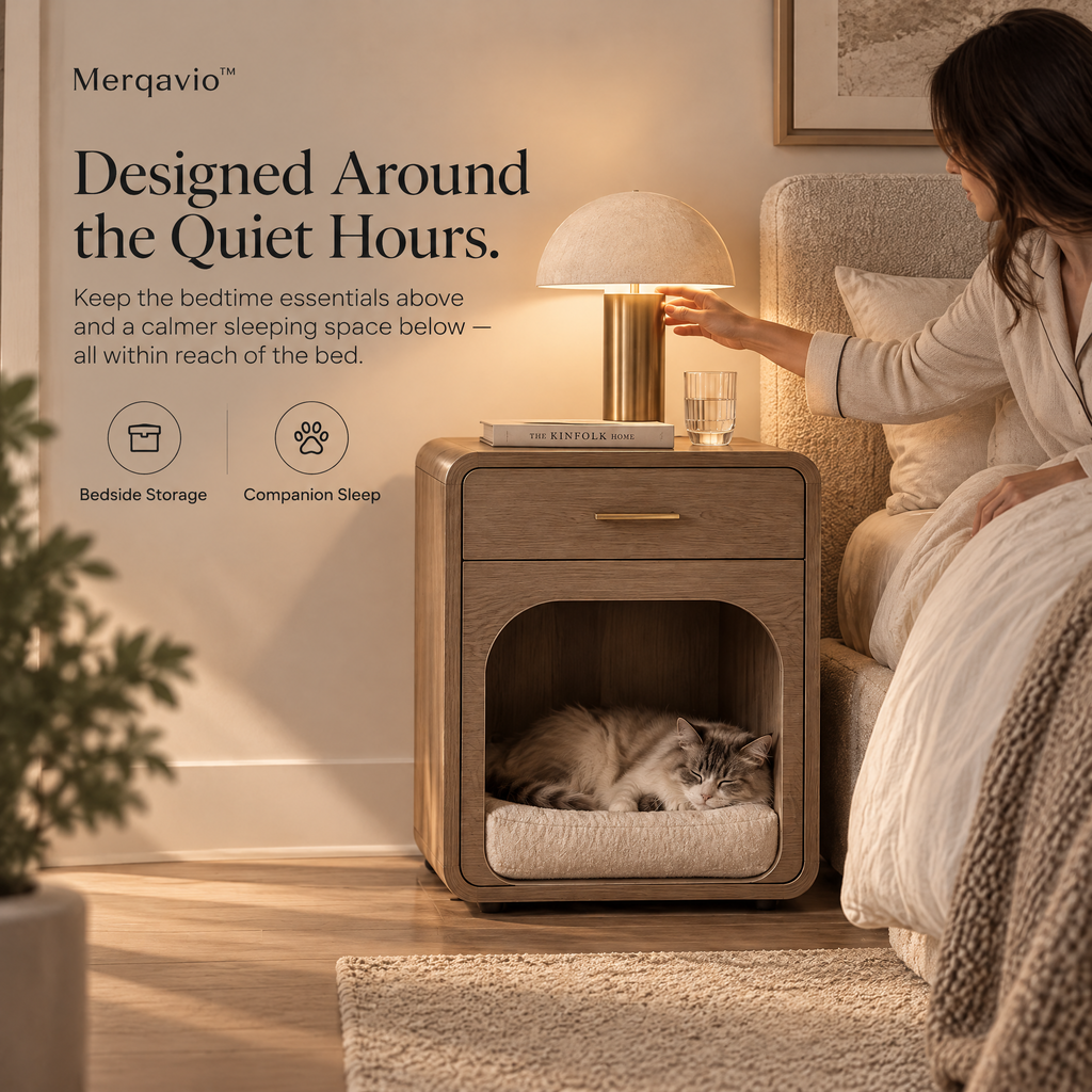Merqavio™ Pet Bedside Companion Cabinet