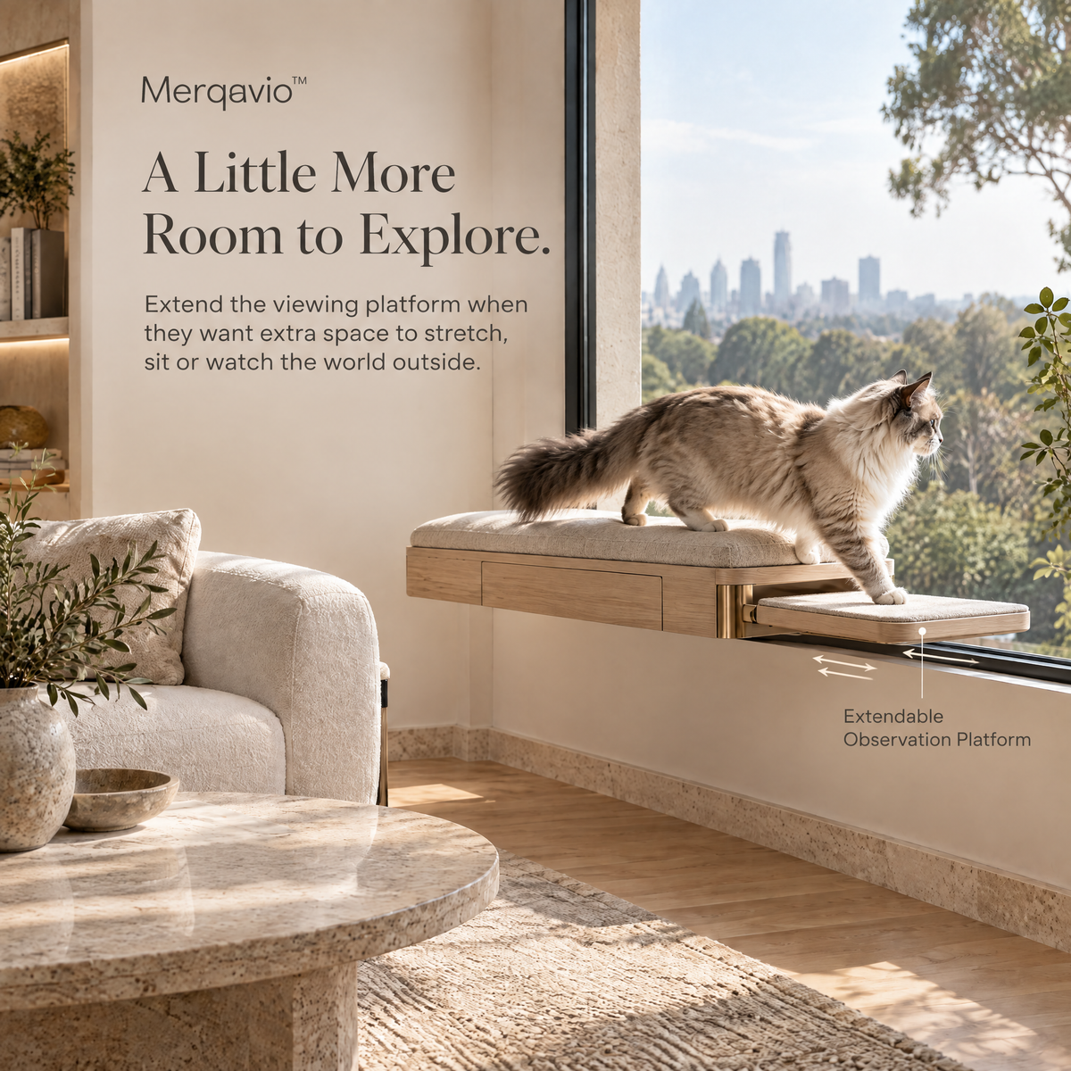 Merqavio™ Floating Pet Window Lounge