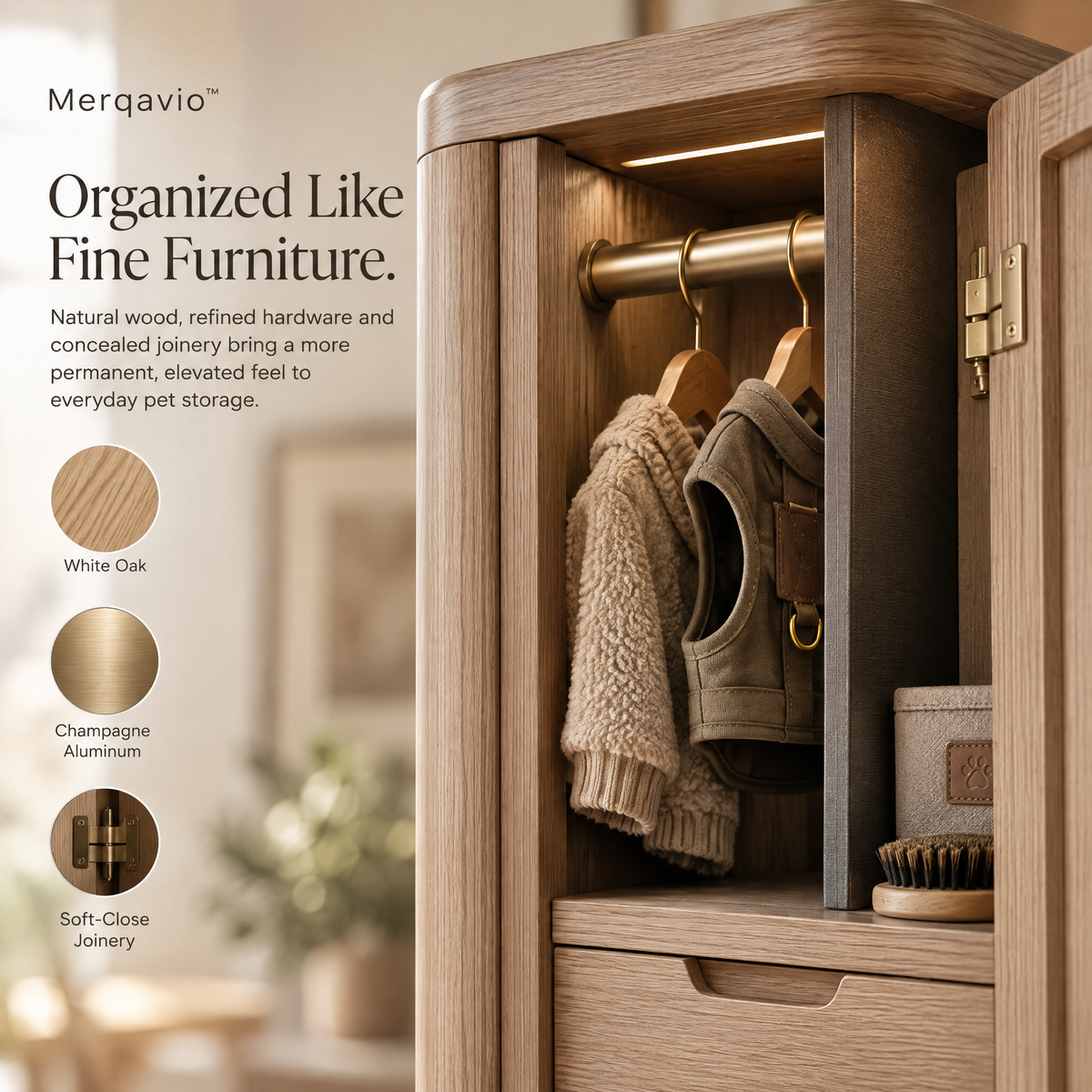 Merqavio™ Pet Wardrobe Dressing Station
