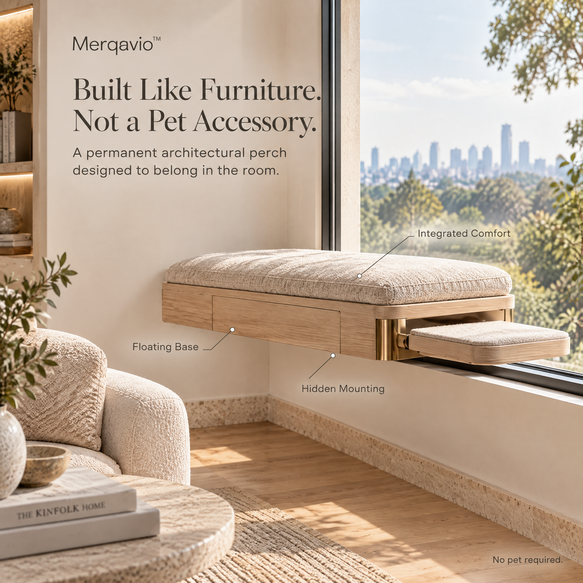 Merqavio™ Floating Pet Window Lounge