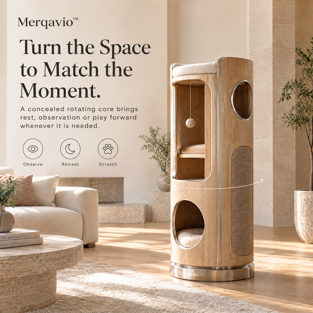 Merqavio™ Rotating Pet Habitat Tower