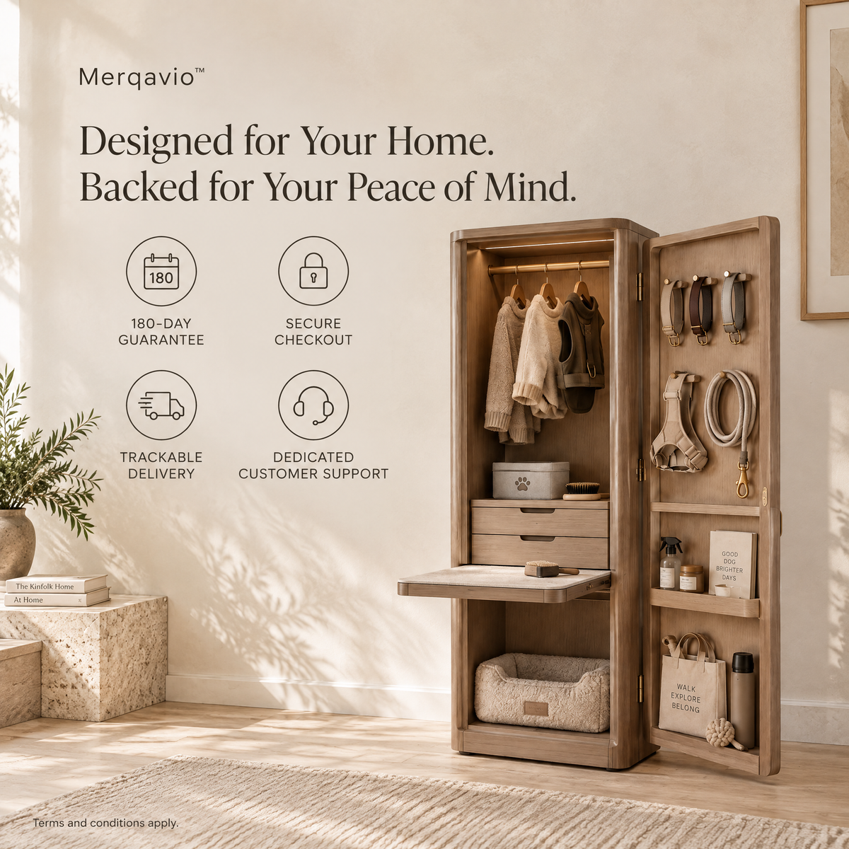 Merqavio™ Pet Wardrobe Dressing Station